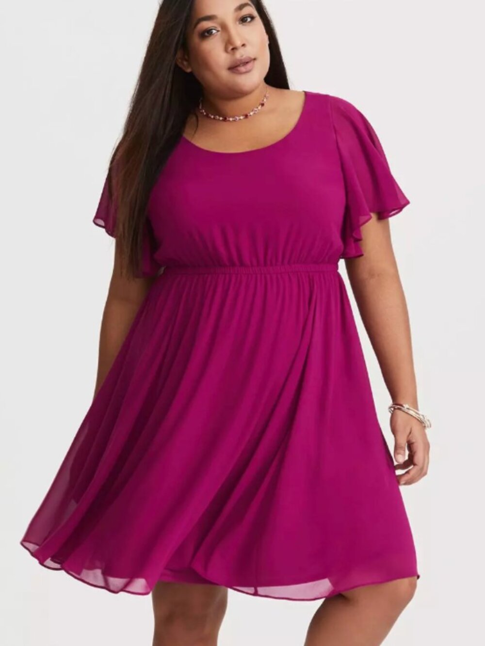 Mini Chiffon Skater Dress